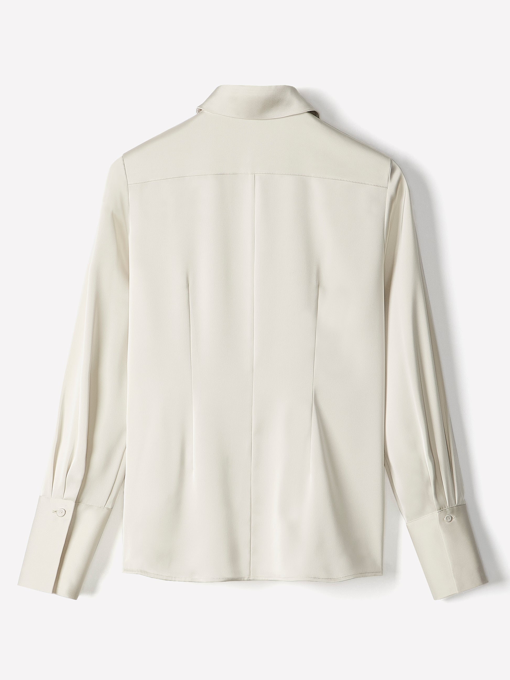 Woven Satin Long Sleeve Shirt