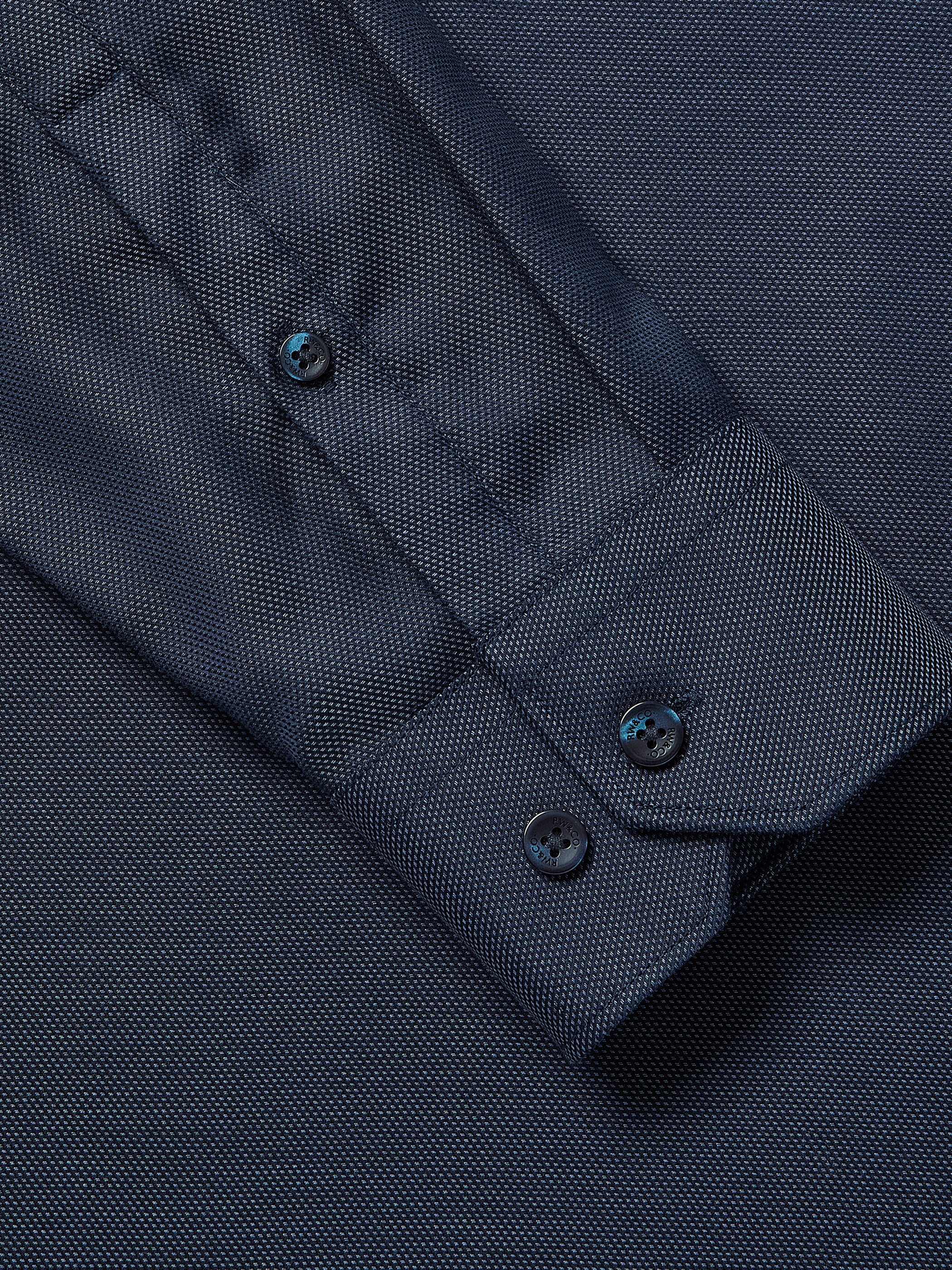 Tailored-Fit Two-Tone Piqué-Knit Dress Shirt