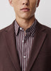Slim Fit Woven Blazer in Burgundy