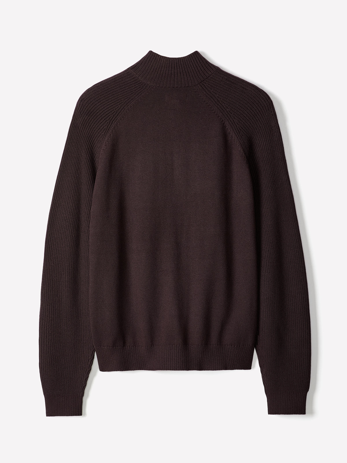 Long-Sleeve Half-Zip Mock-Neck Sweater