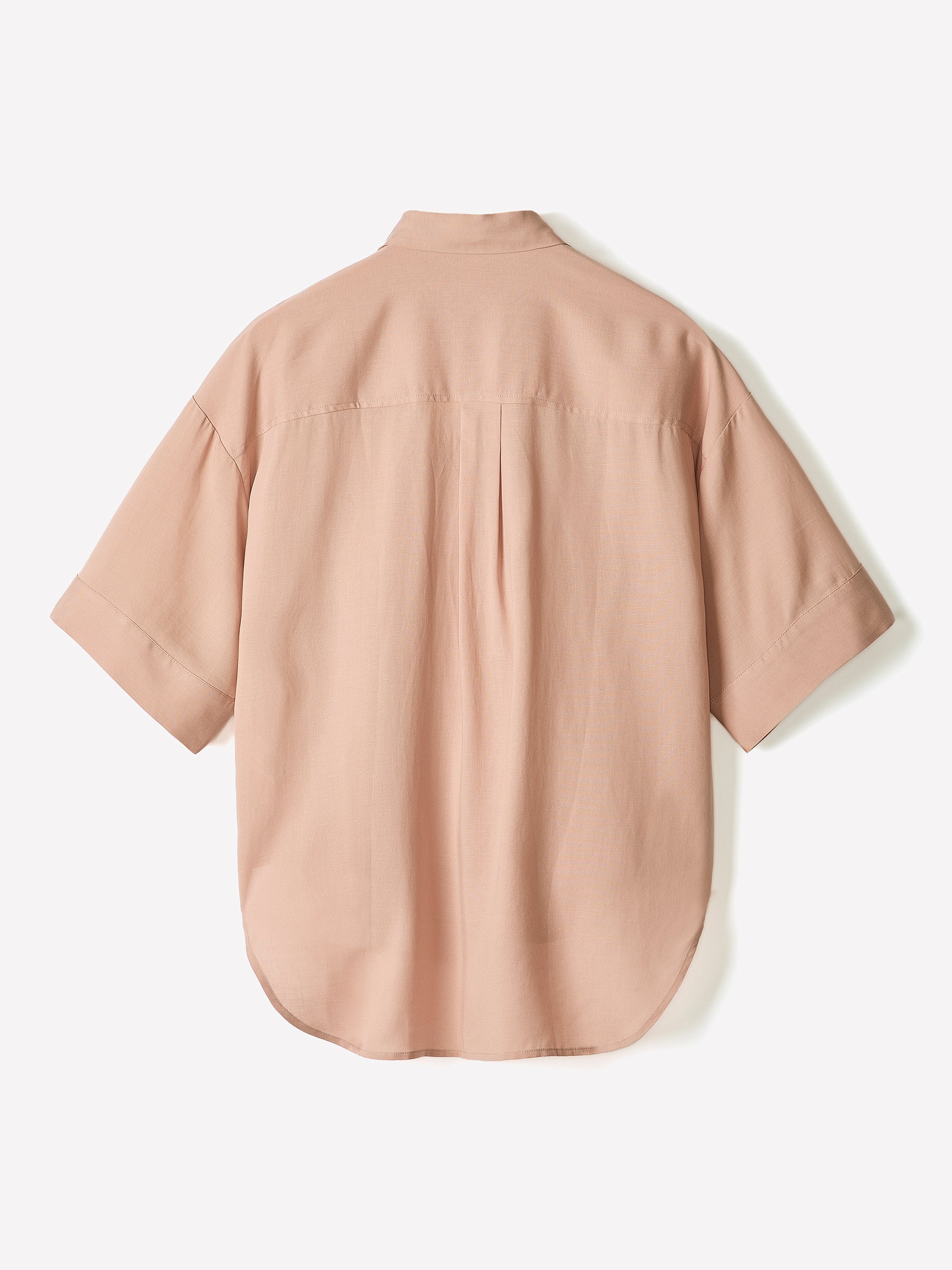 Short-Sleeve Blouse with Shirt Collar