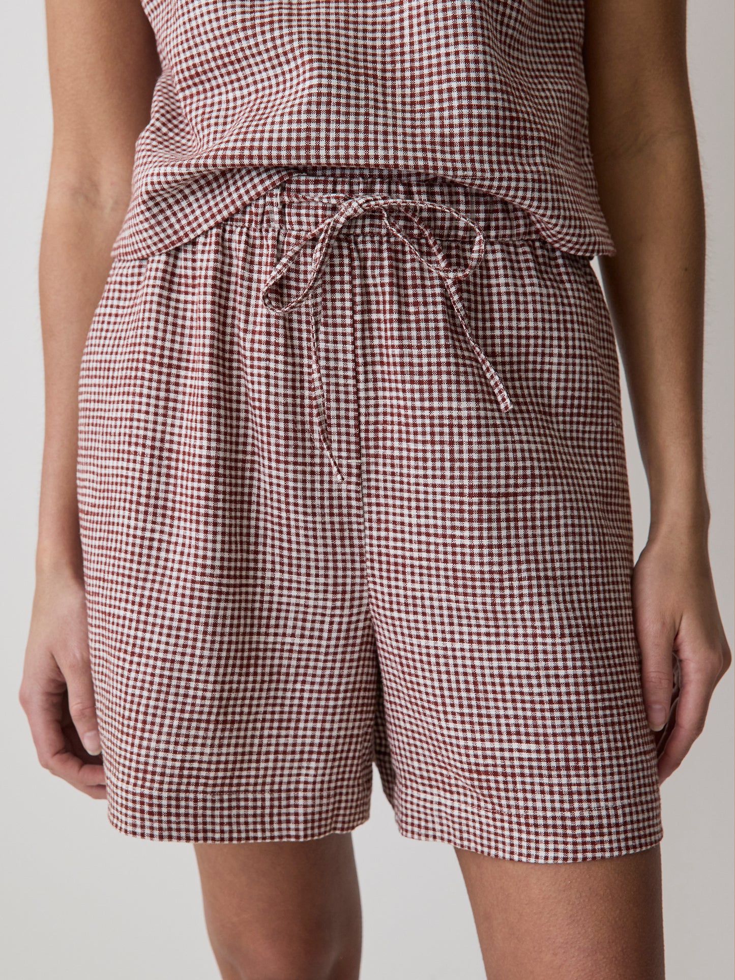 Linen-Blend Mid-Rise Pull-On Short