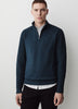Long-Sleeve Half-Zip Mock-Neck Sweater