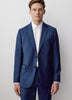 Blue Tailored-Fit Wool Suit Blazer