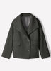 Wool-Blend Funnel-Neck Jacket