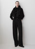 Knit Cardigan Cotton Nylon Blend Mock Neck