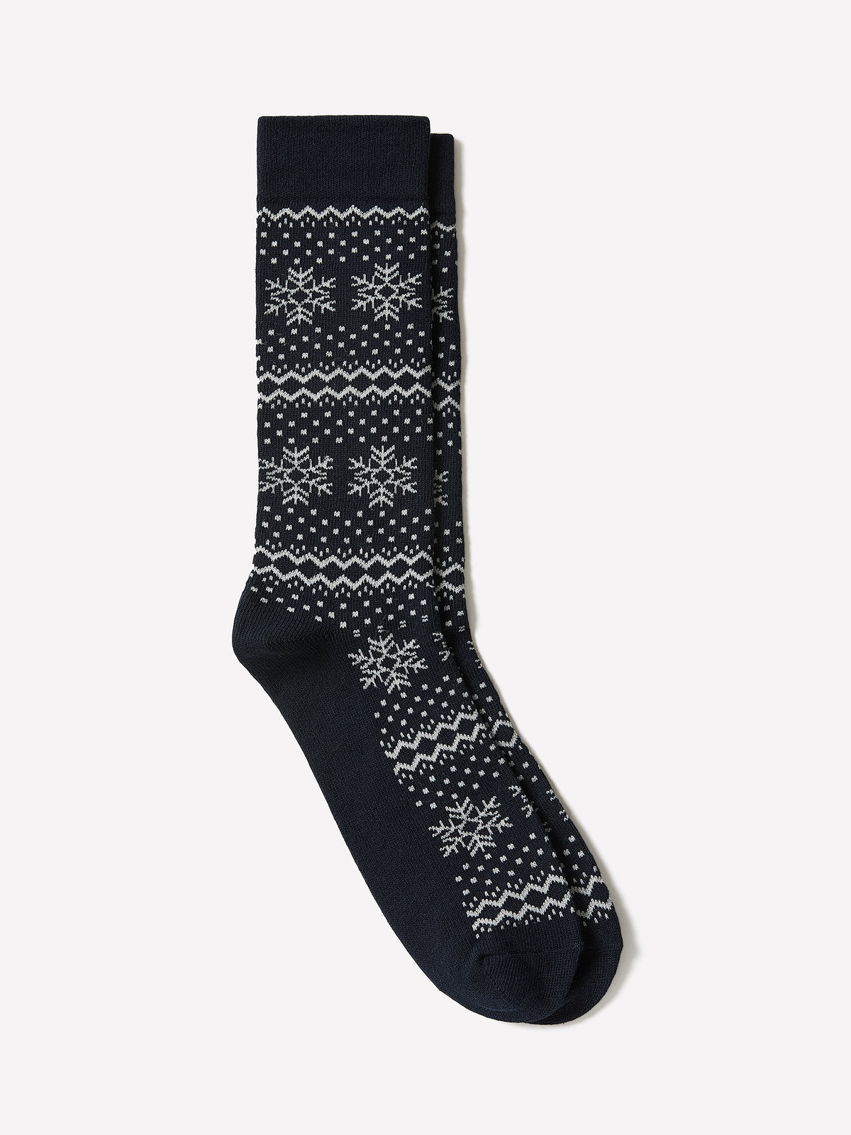 Men’s Cotton Blend Snowflake Socks
