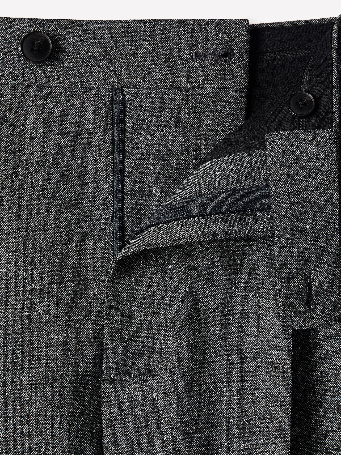 Tapered Pleated Tweed City Pants