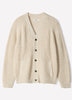 Long-Sleeve V-Neck Cardigan with Neps