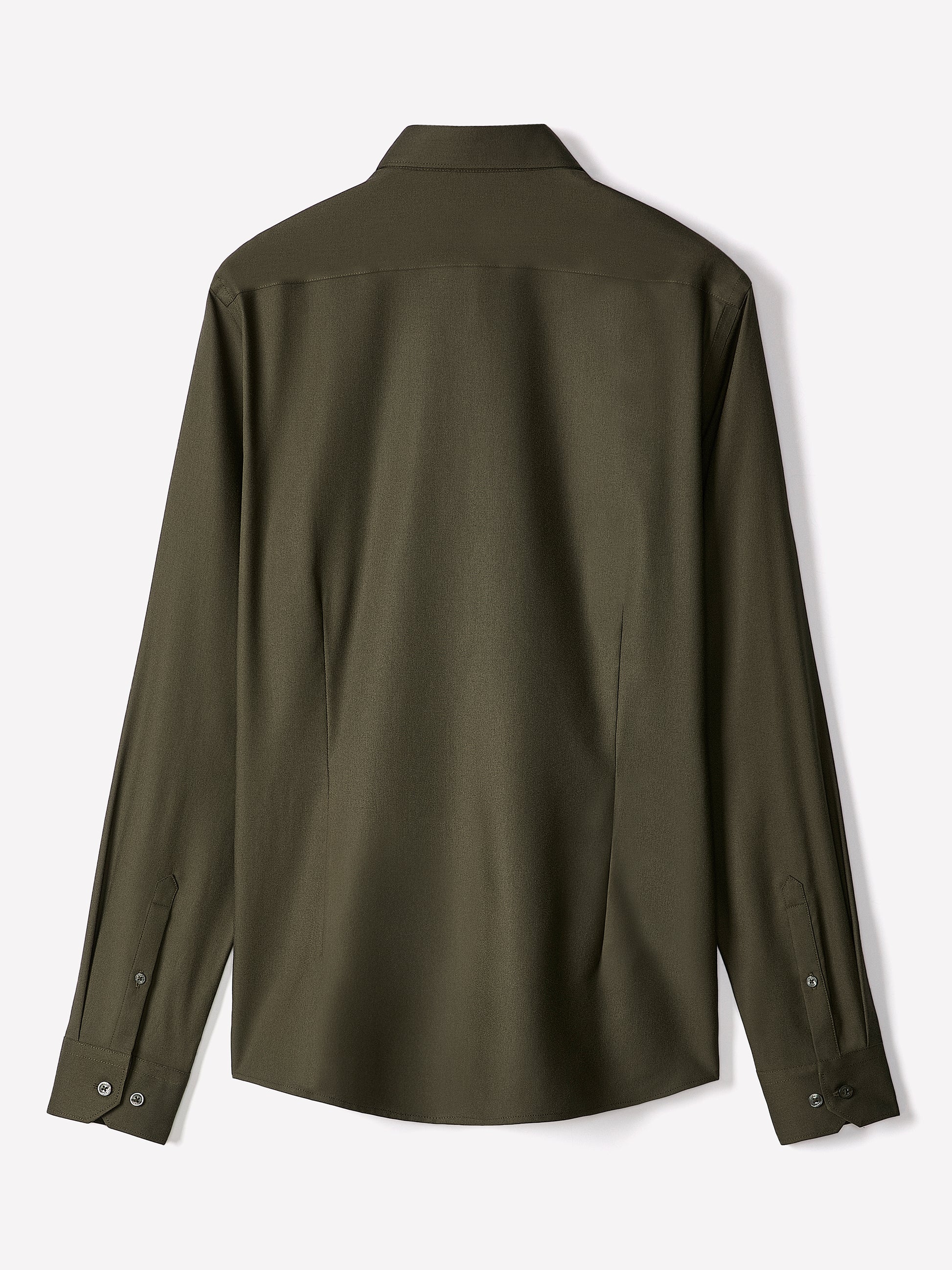 Two-Tone Slim-Fit Knit-Like Dress Shirt