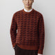 Men's Knit Houndstooth Jacquard Crewneck Sweater