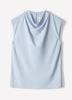 Woven Blouse Luxe Crepe Cowl Neck