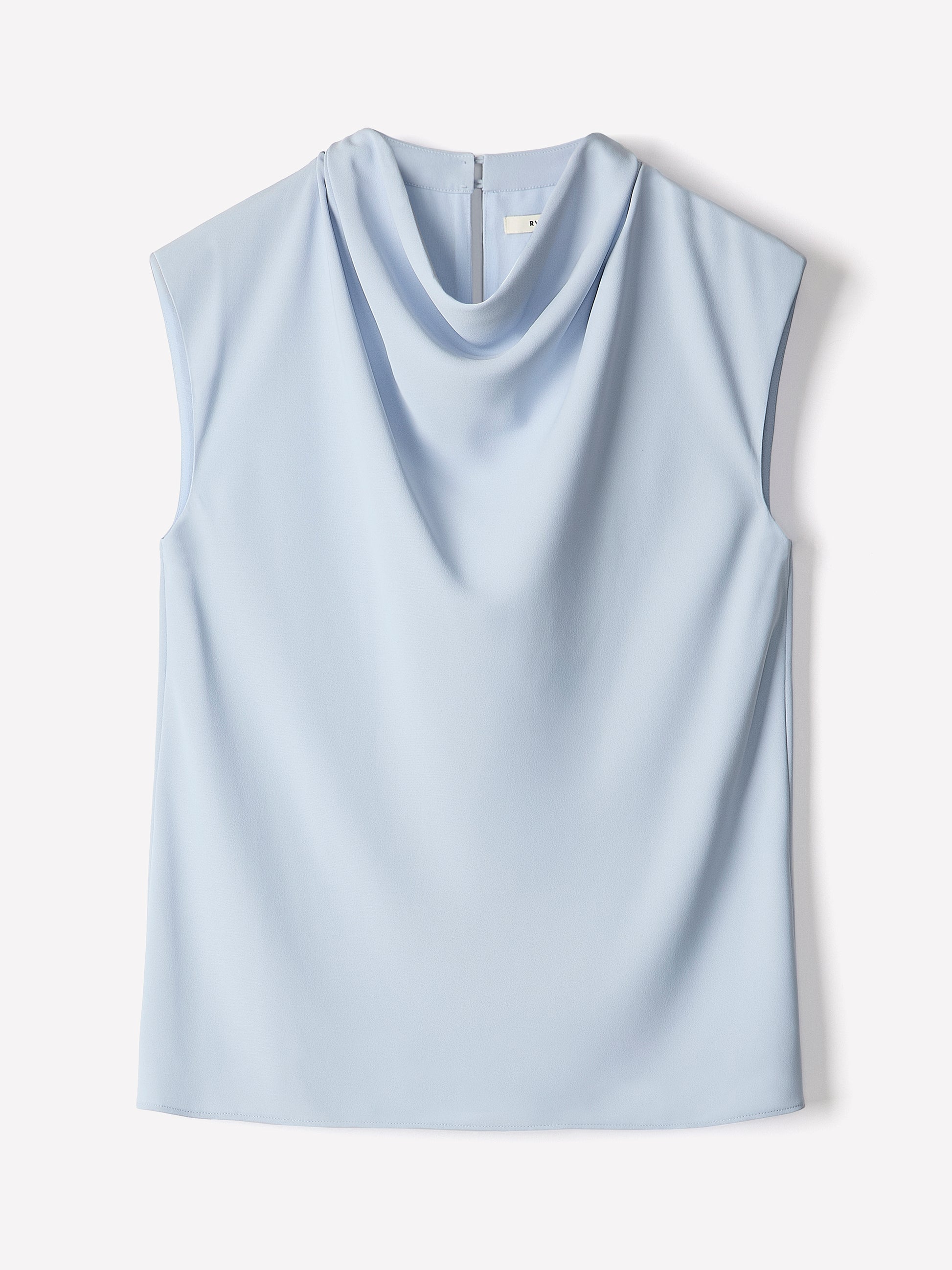 Woven Blouse Luxe Crepe Cowl Neck