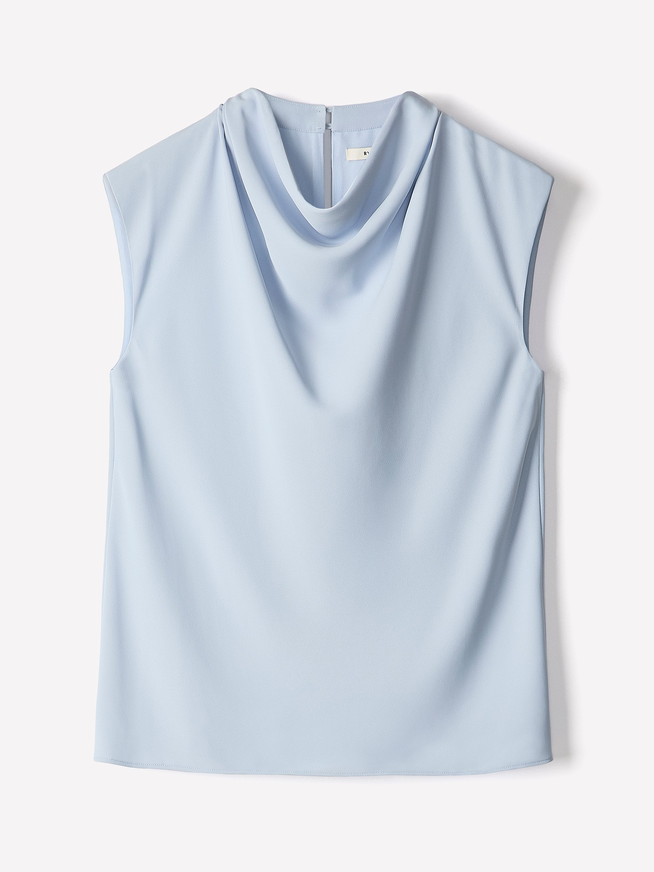 Woven Blouse Luxe Crepe Cowl Neck