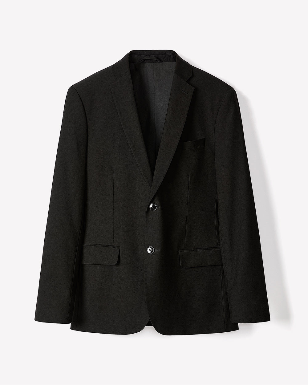Essential Slim Fit Black Wool-Blend Suit Blazer
