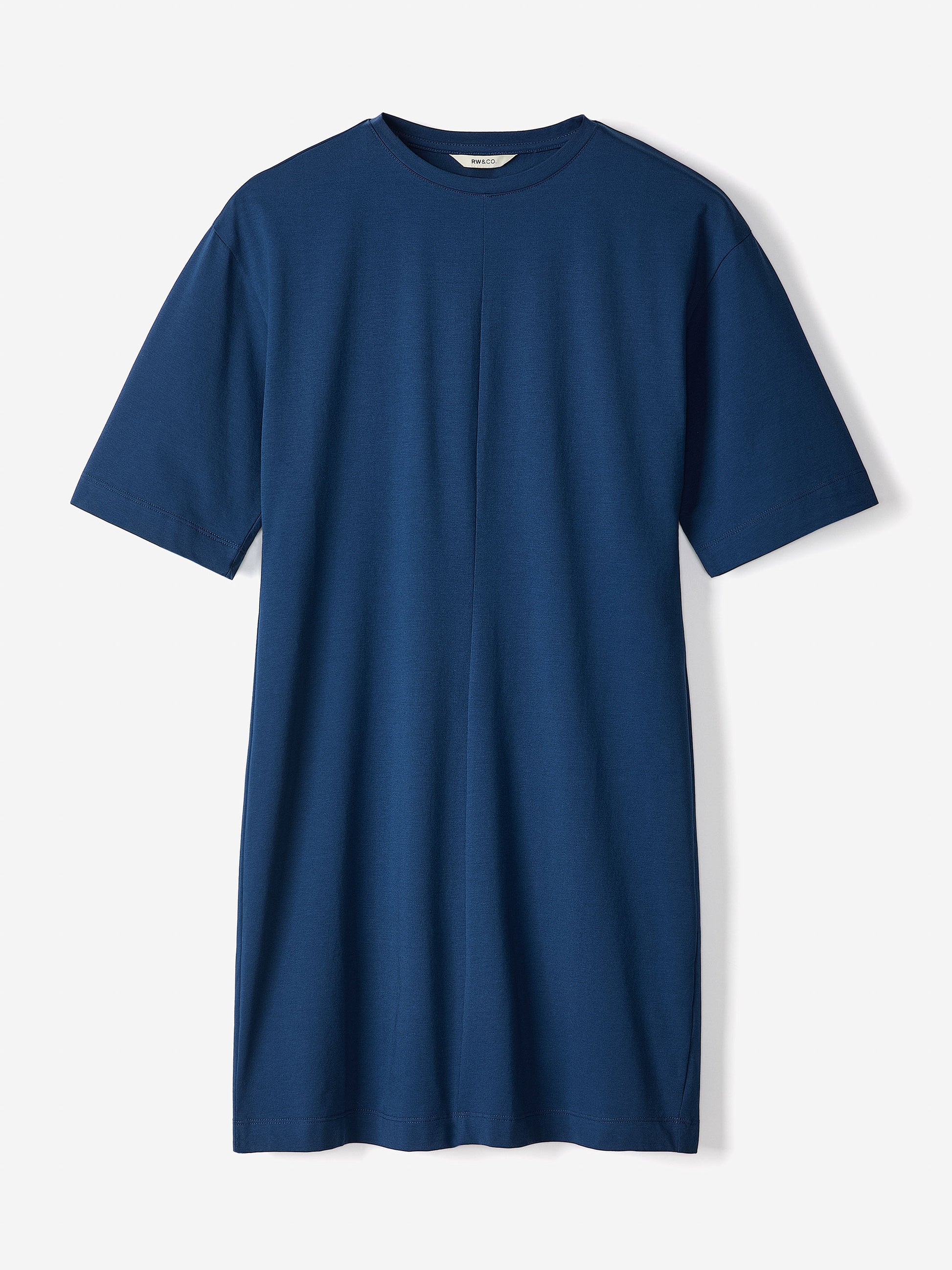 Short-Sleeve Crew-Neck Mini Dress