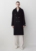 Relaxed-Fit Wool-Blend Double-Breasted Coat