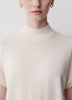 Knit Sweater Extra Fine Merino Wool Mock Neck