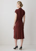 Knit Midi Dress With Belted Neck