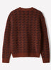 Men's Knit Houndstooth Jacquard Crewneck Sweater