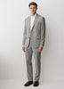 Slim-Fit Checkered Grey Suit Blazer