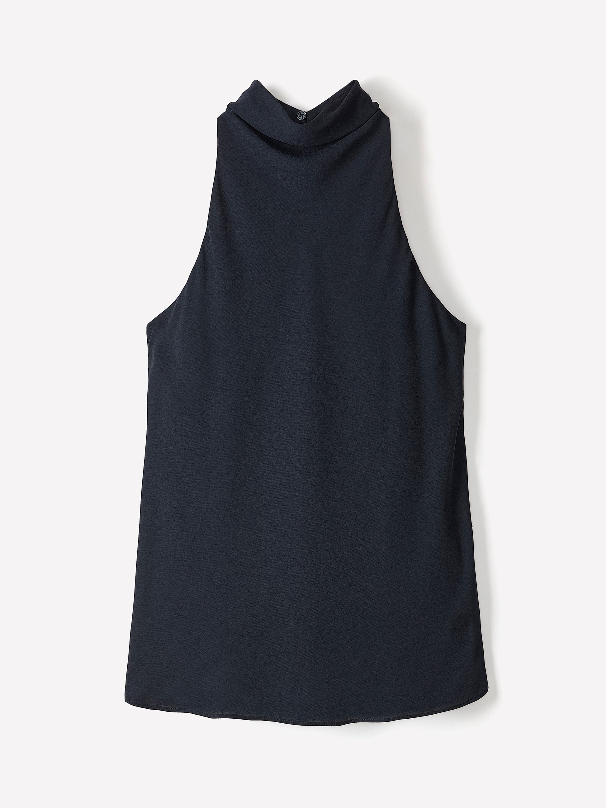 Woven Silky Crepe Halter Blouse