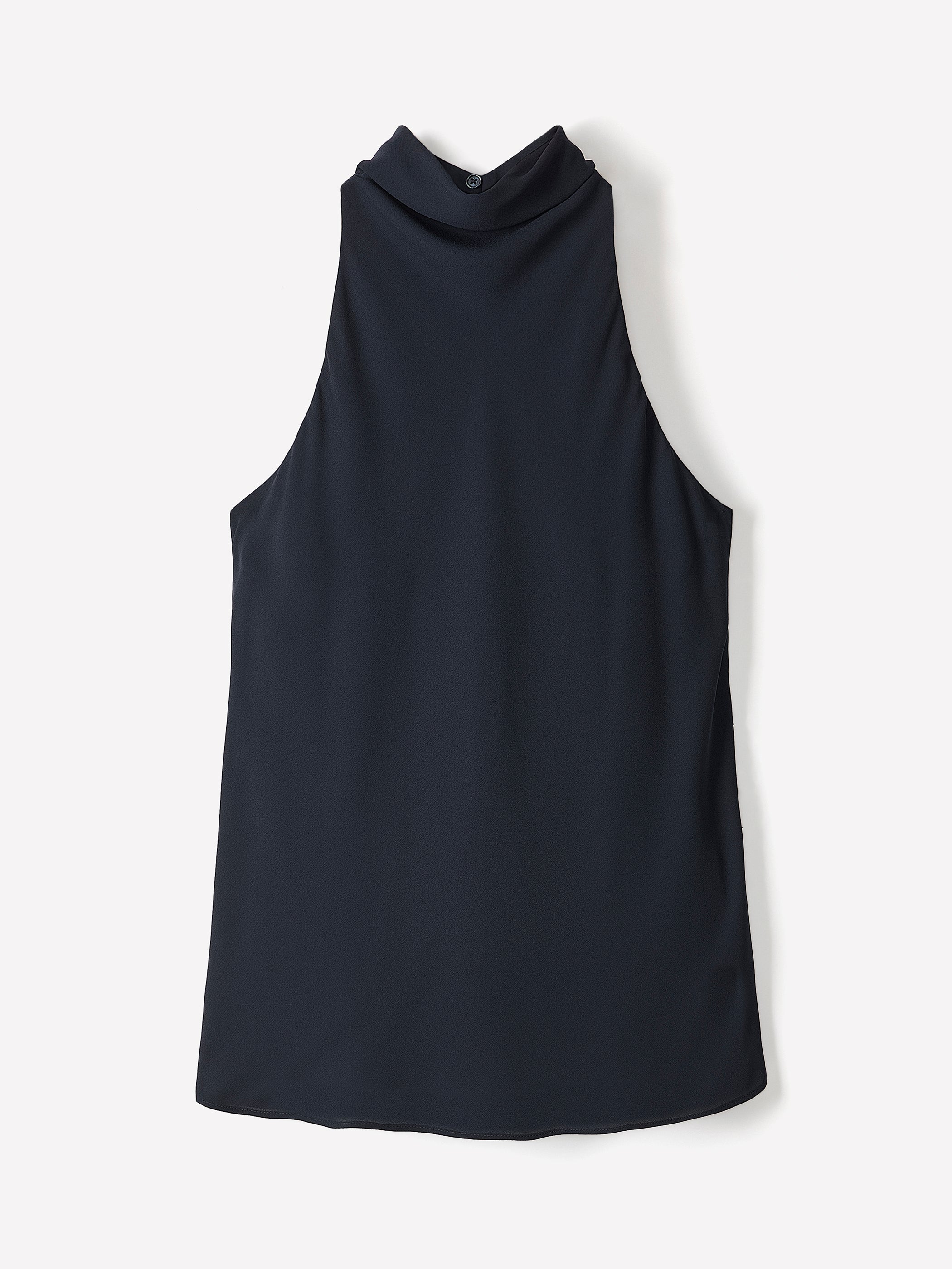 Woven Silky Crepe Halter Blouse