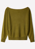 Off Shoulder Knit Sweater 100% Merino Wool