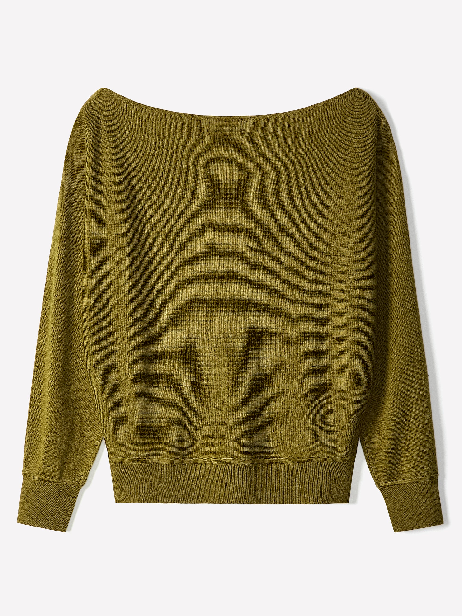 Off Shoulder Knit Sweater 100% Merino Wool