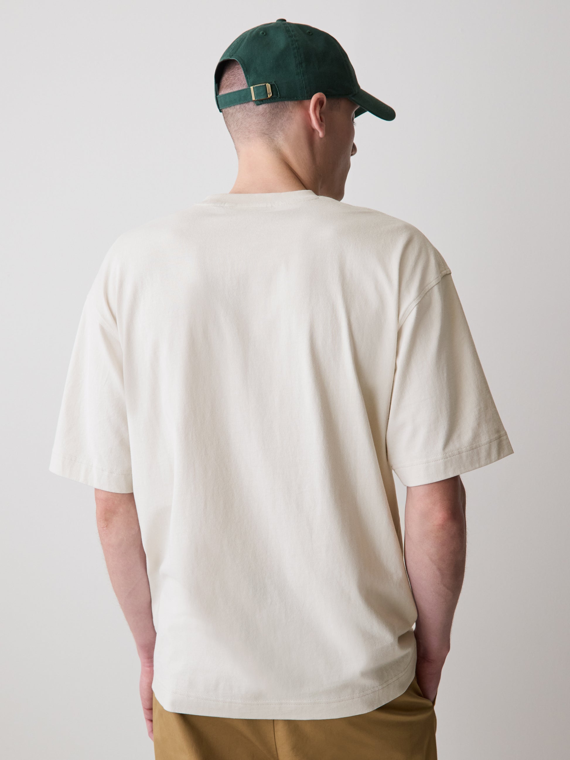Oversized Short-Sleeve Crew-Neck Tee with Print