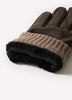 Sheepskin Gloves With Leather Tab