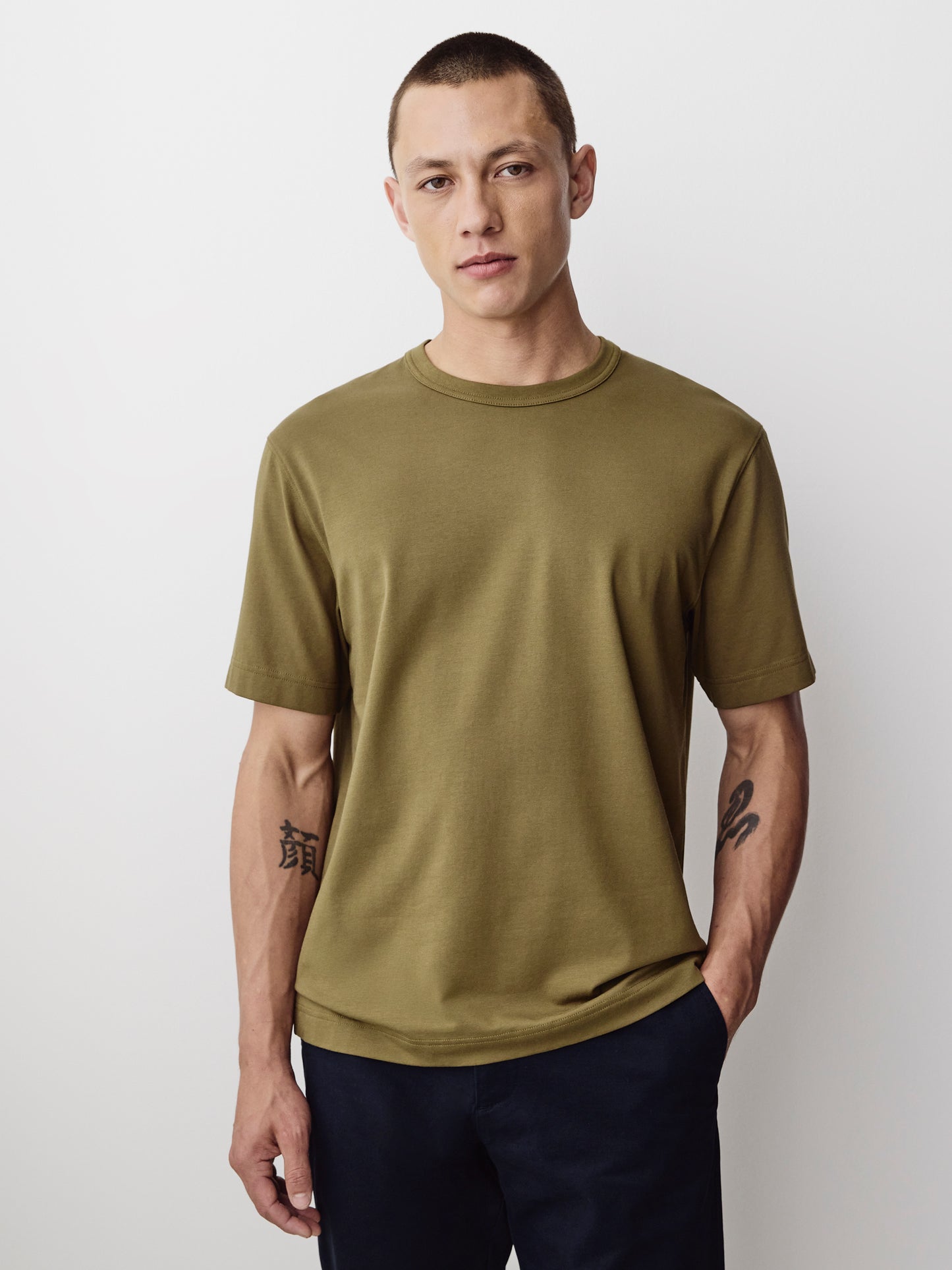 Men's Knit Crewneck T-Shirt Supima Cotton