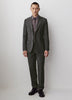 Slim Fit Wool Blend Charcoal Check Blazer