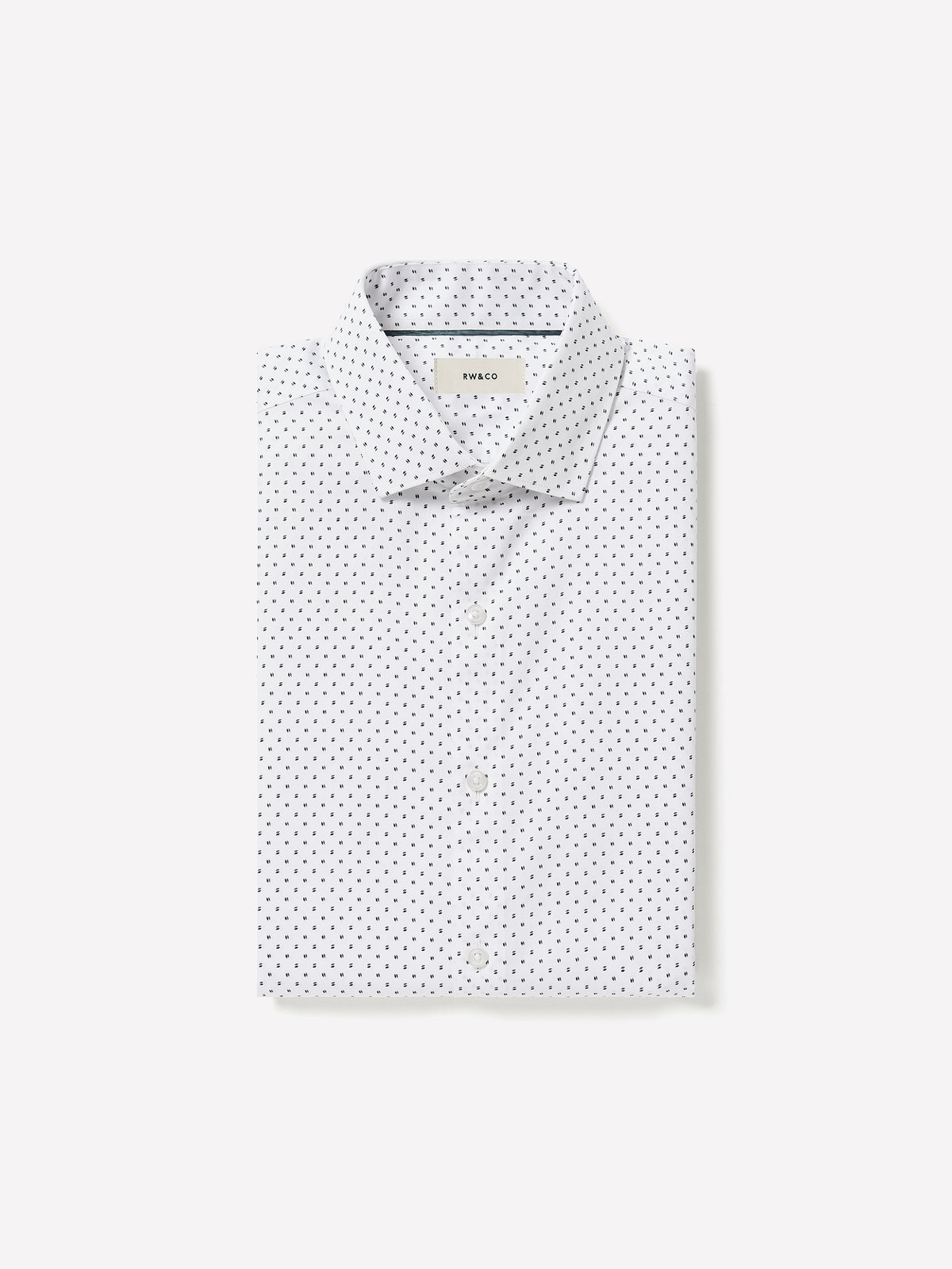 Tailored-Fit Dress Shirt with Diamond Pattern