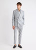 Tailored Fit Double-Breasted Striped Suit Blazer