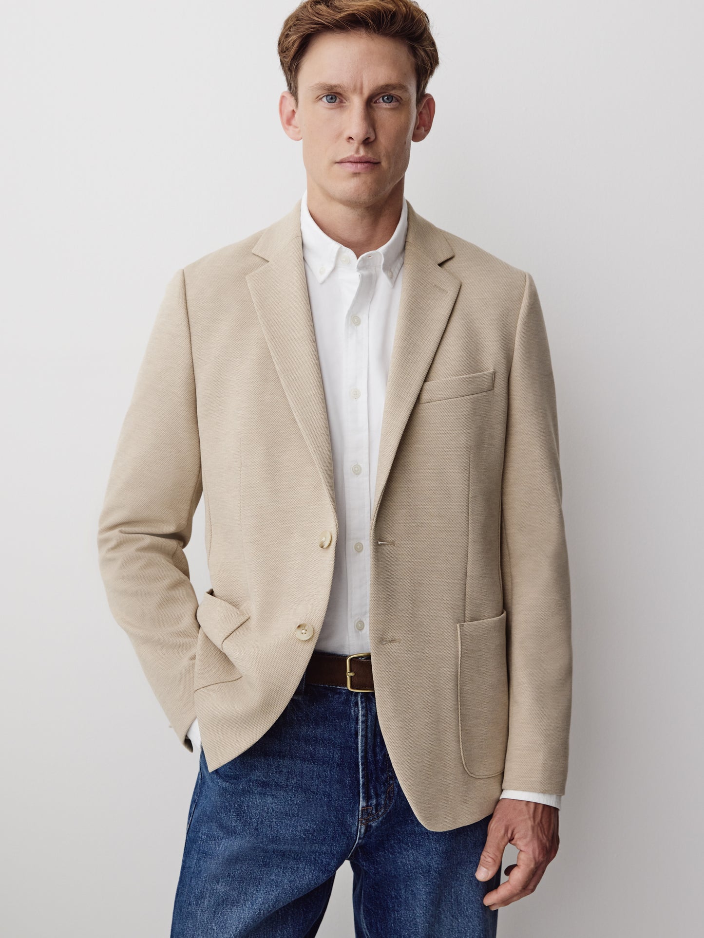 Slim Fit Knit Blazer