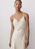 Woven Satin Lace Cami Dress