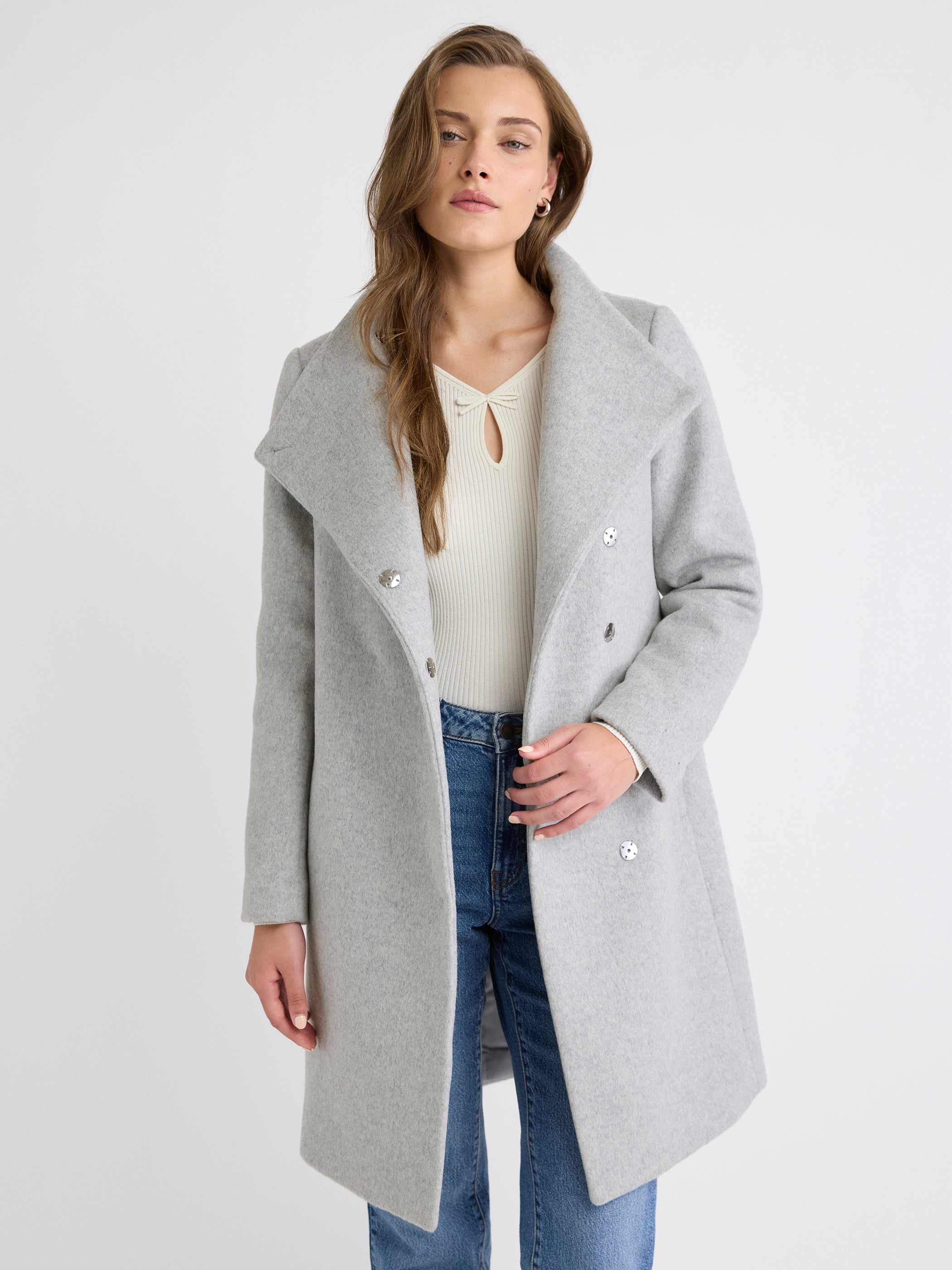 Wool-Blend Winter Coat with Polyfill Lining