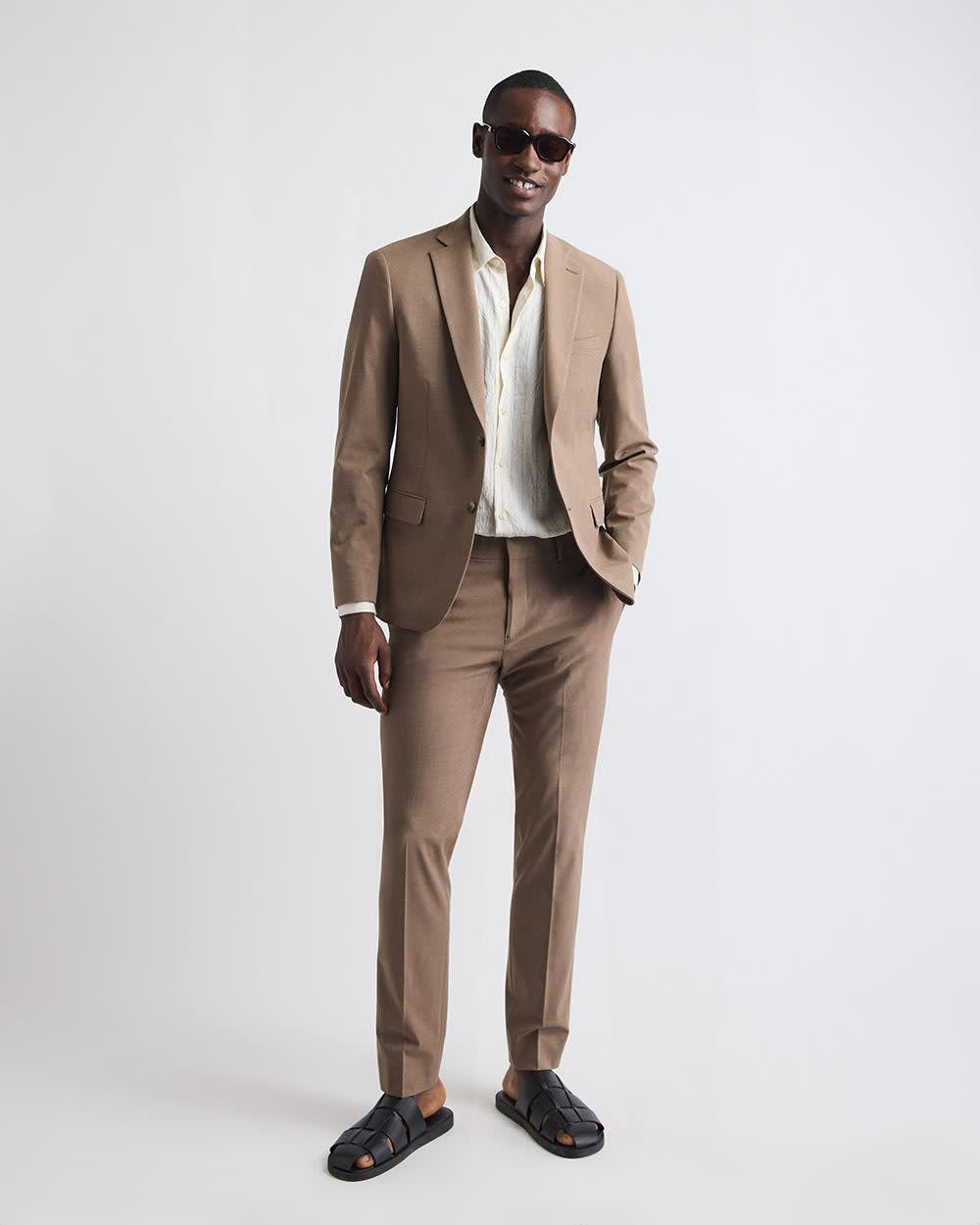 Slim-Fit Rose Taupe Suit Pant