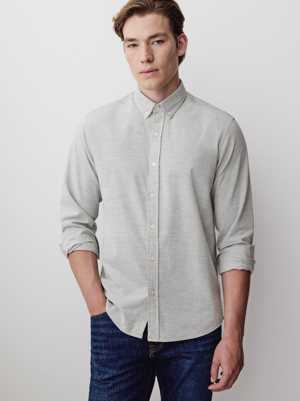 Long Sleeve Regular Fit Baby Cord Shirt