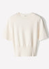 Knit Sweater with Shoulder Pads, Viscose Nylon Blend