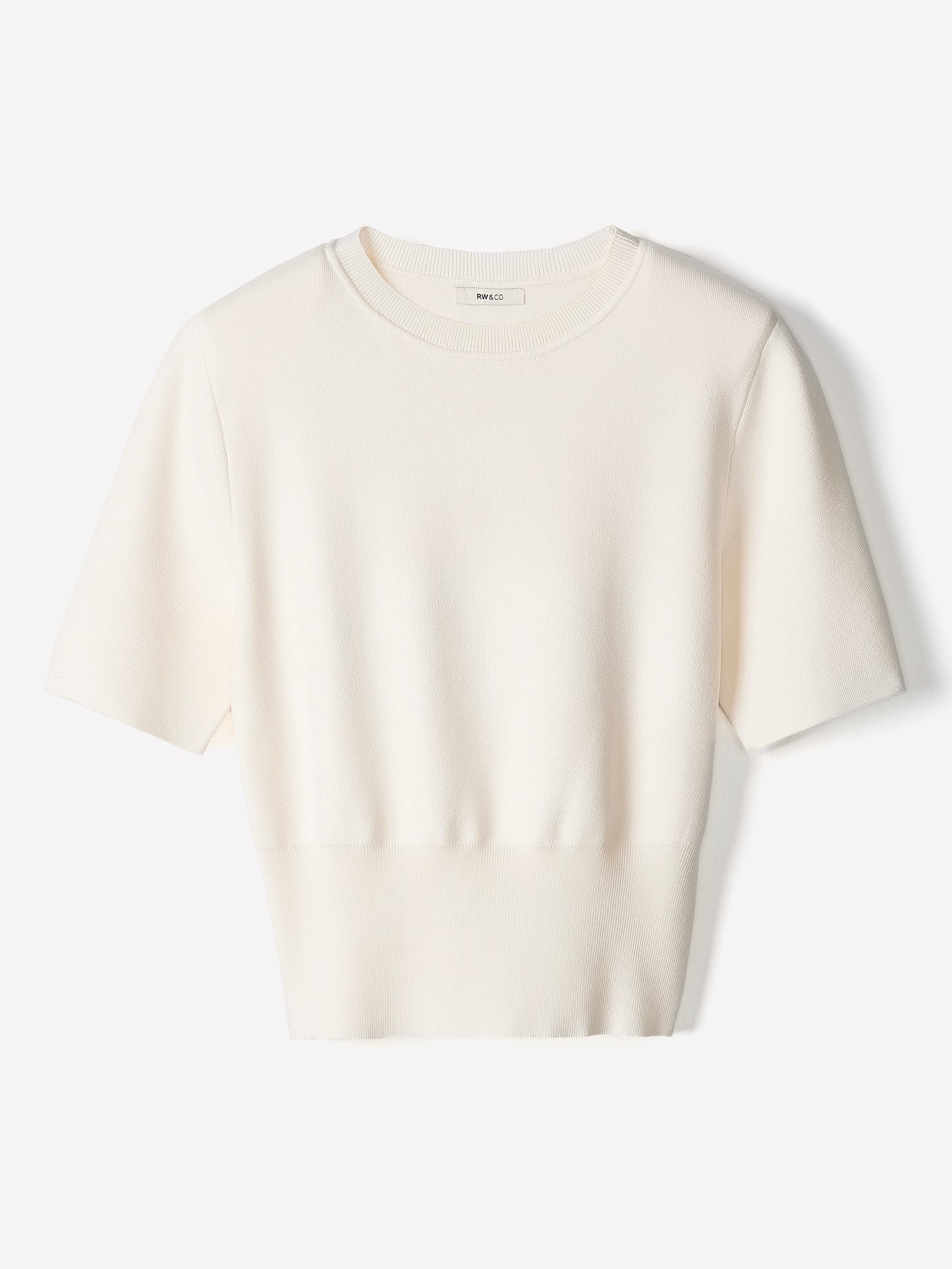 Knit Sweater with Shoulder Pads, Viscose Nylon Blend