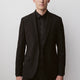 Essential Slim Fit Black Wool-Blend Suit Blazer