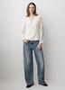 Woven Long Sleeve Striped Blouse