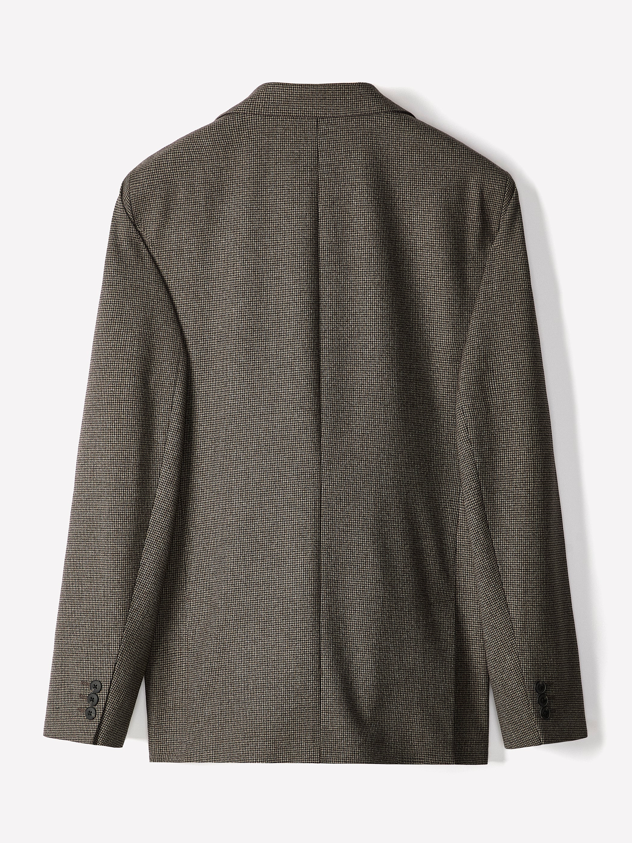 Slim Fit Woven Houndstooth Blazer