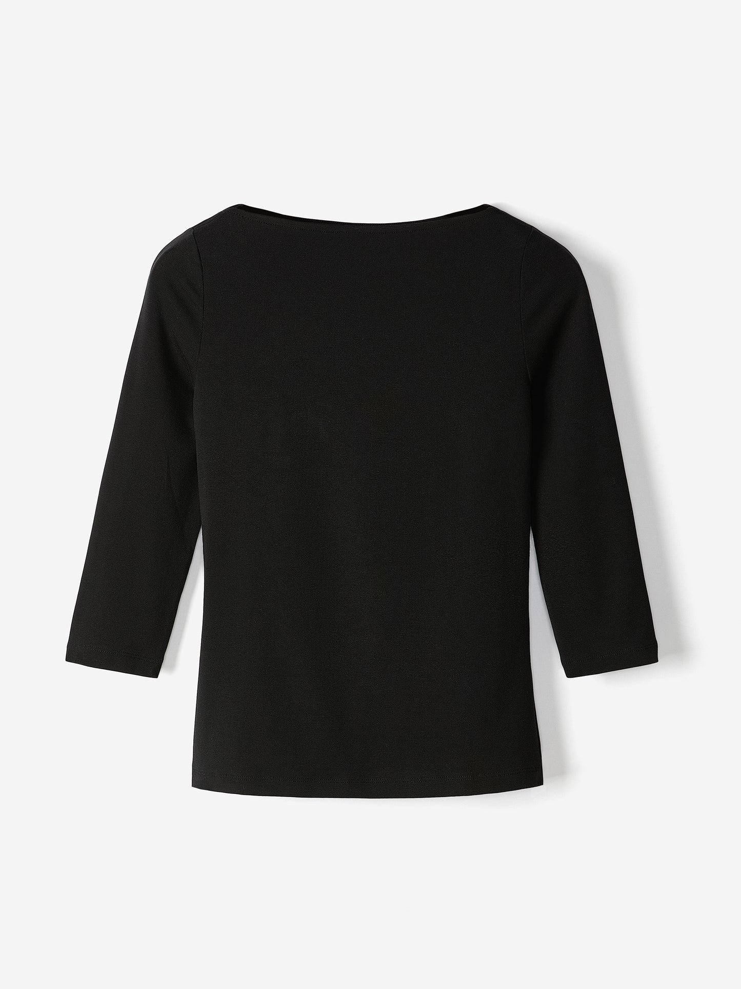 3/4-Sleeve Boat-Neck Top