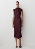 Satin Wrap Dress With Front Tie