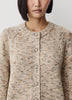 Long-Sleeve Crew-Neck Marled Cardigan