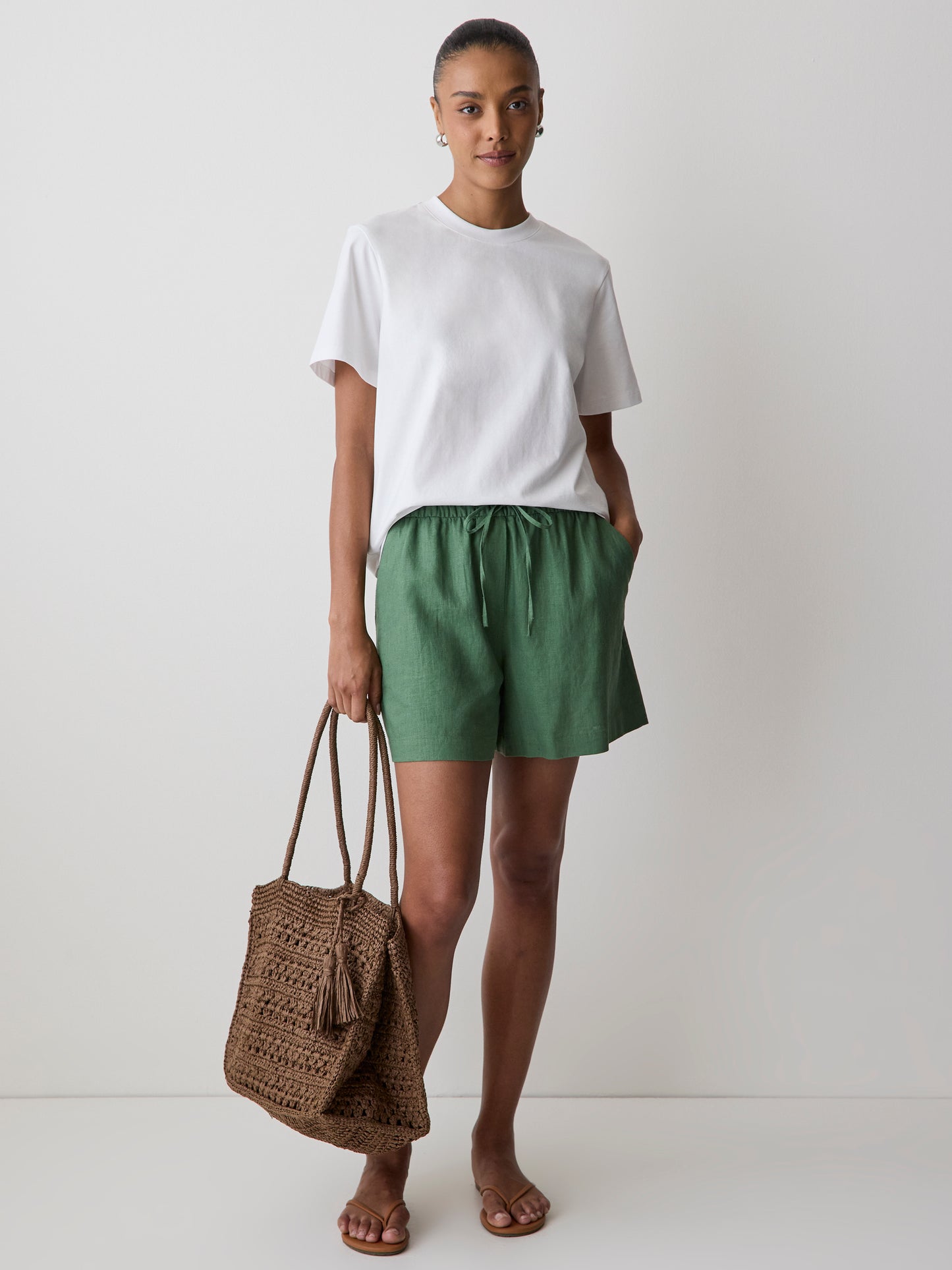 Ladies Cotton Knit Relaxed Short Sleeve Tee