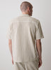 Men's Knit Tailored Collar Shirt Textured Stripe
